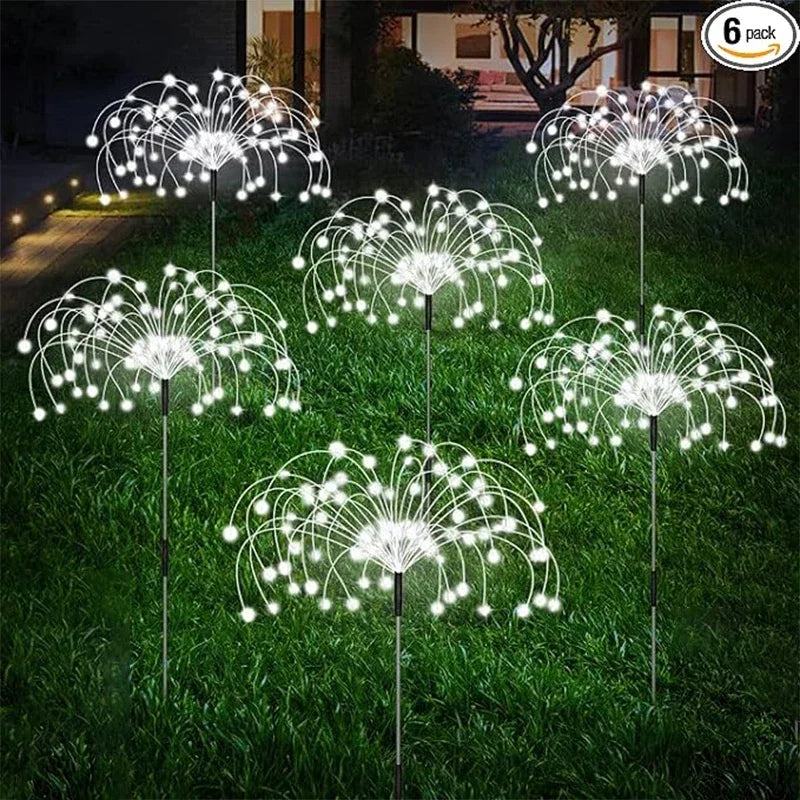 Afralia™ Solar Firework Fairy Lights for Outdoor Garden Decoration, Pathway, Patio, Party