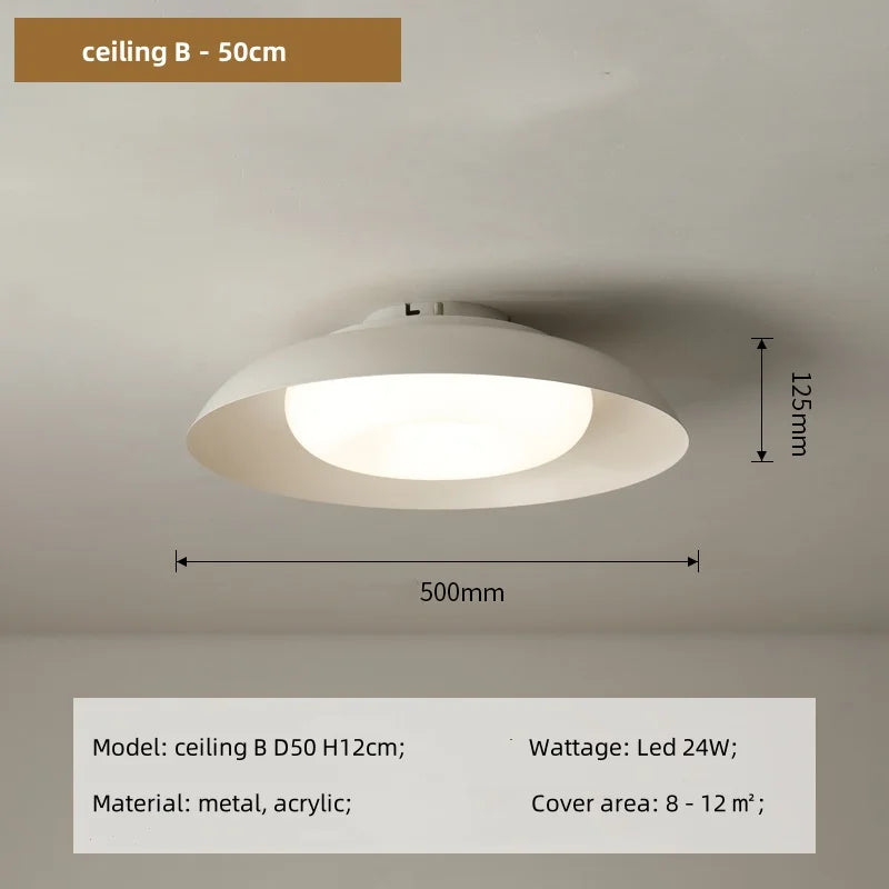 Afralia™ Modern White LED Pendant Light | Nordic Metal Ceiling Lamp | Dimmable Round Indoor Lighting