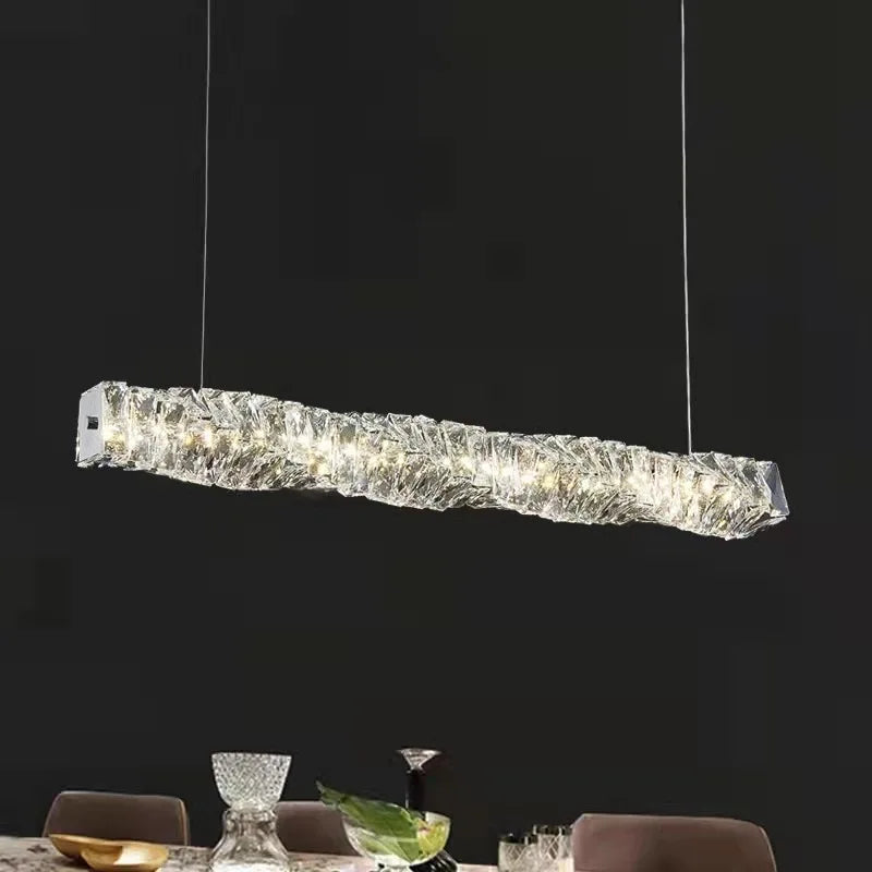 Afralia™ Nordic Crystal Pendant Chandelier for Kitchen Dining Room Home Decor Lighting