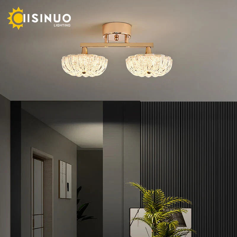 Afralia™ Gold LED Ceiling Light for Home Bedroom Living Room Kitchen Lighting Fixtures