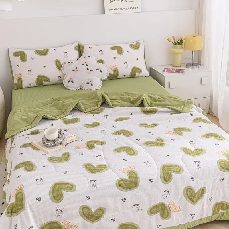 Afralia™ Summer Soybean Fiber Quilt: Cool Air Conditioning Blanket for Home & Office