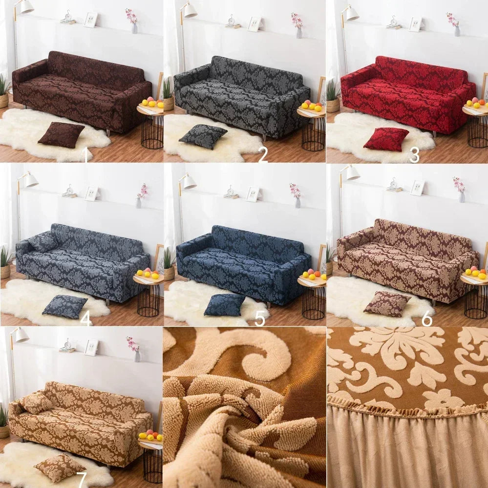 Afralia™ 3D Solid Embossed Thick Sofa Cover Slipcovers - Spandex Stretch Couch Case