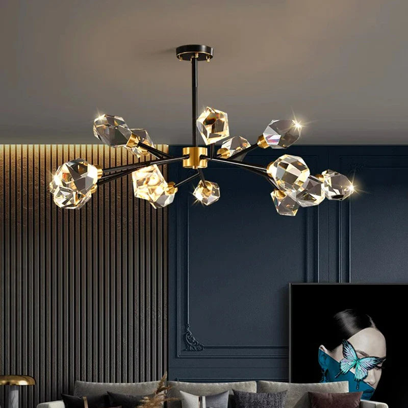 Afralia™ Luxury Crystal Chandelier for Living Room & Dining Room Lighting