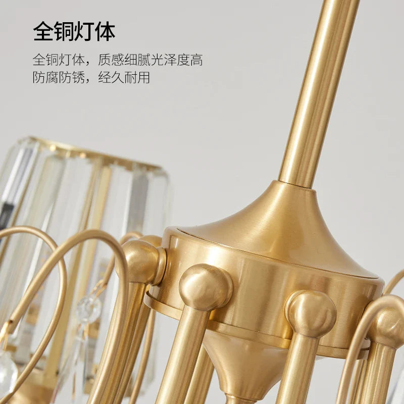 Afralia™ Bronze Villa All Copper Chandelier - Modern Light Luxury for Living Room