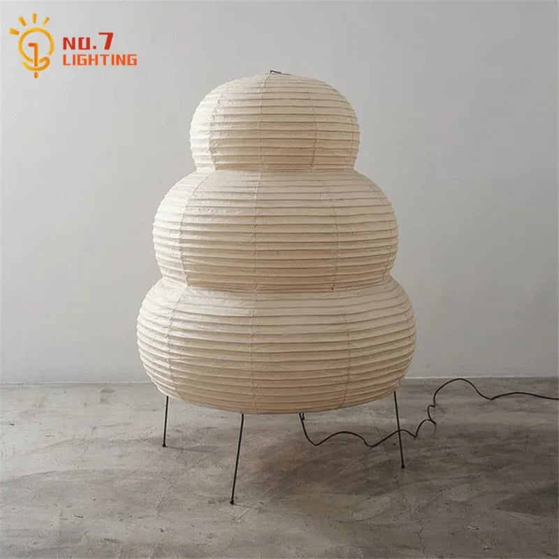 Afralia™ Akari Noguchi Table Lamp LED E27 Rice Paper Desk Light