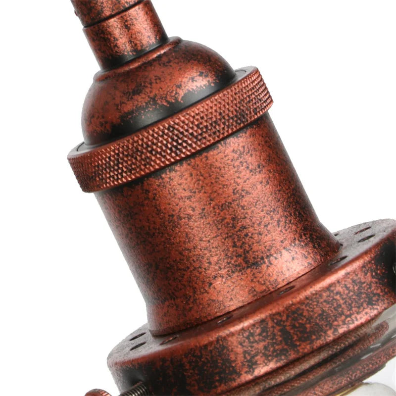 Afralia™ Clear Glass Iron LED Wall Sconce Rustic Industrial Vintage Plug In Light