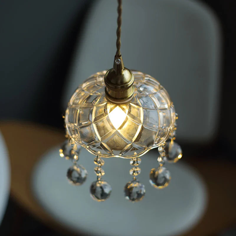 Afralia™ Clear Glass LED Pendant Lights for Home Decor and Lighting
