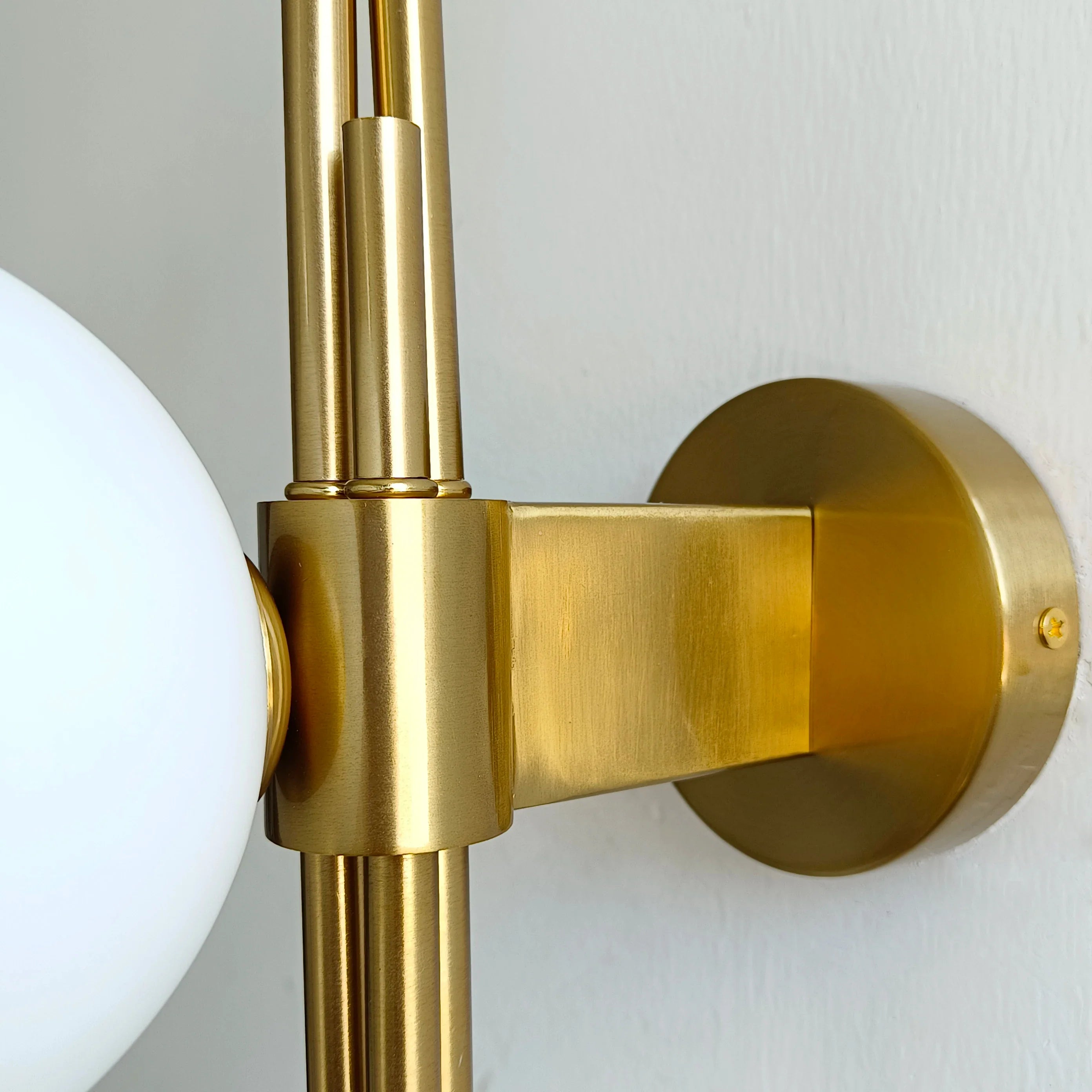 Afralia™ Green White Glass Ball Wall Lamps Nordic Home Decor Bedside Sconce Gold Light Fixtures