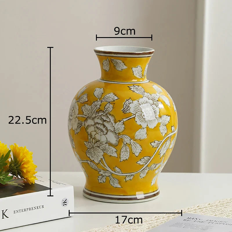 Afralia™ Blue & White Porcelain Vase Pot for Stylish Room Aesthetic Decor & Flowers