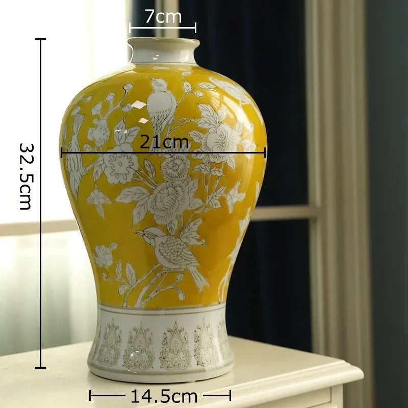 Afralia™ Blue & White Porcelain Vase for Classical Flower Arrangement & Room Aesthetic