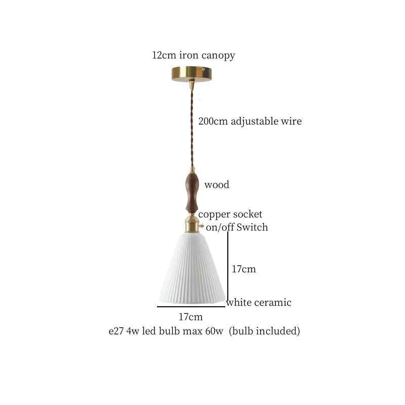 Afralia™ Ceramic LED Hanging Pendant Light - Modern Nordic Design for Home Decor