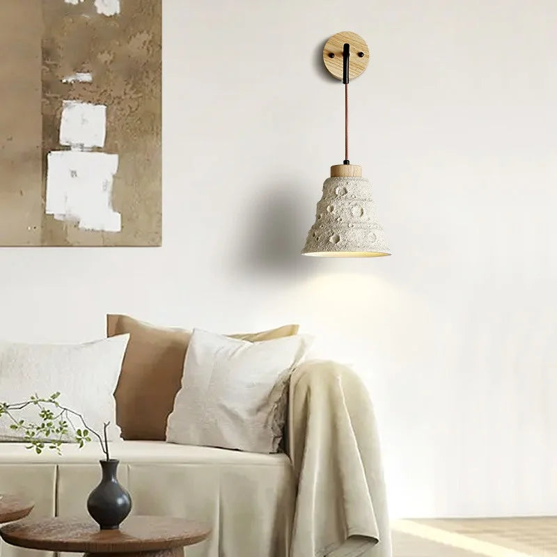Afralia™ Modern Cement LED Wall Sconce for Home Decor