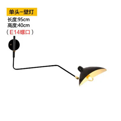 Afralia™ Dawn Spider Serge Mouille LED Wall Lamp with Adjustable Swing Arm