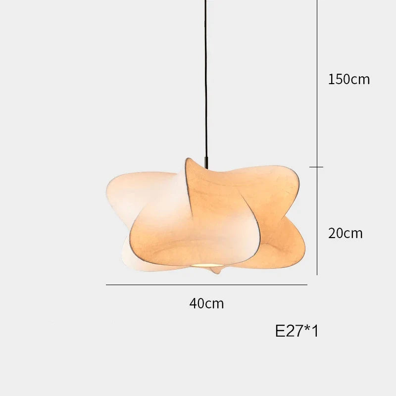 Afralia™ Silk Pendant Lamp Ceiling Light E27 Bulb Fixture