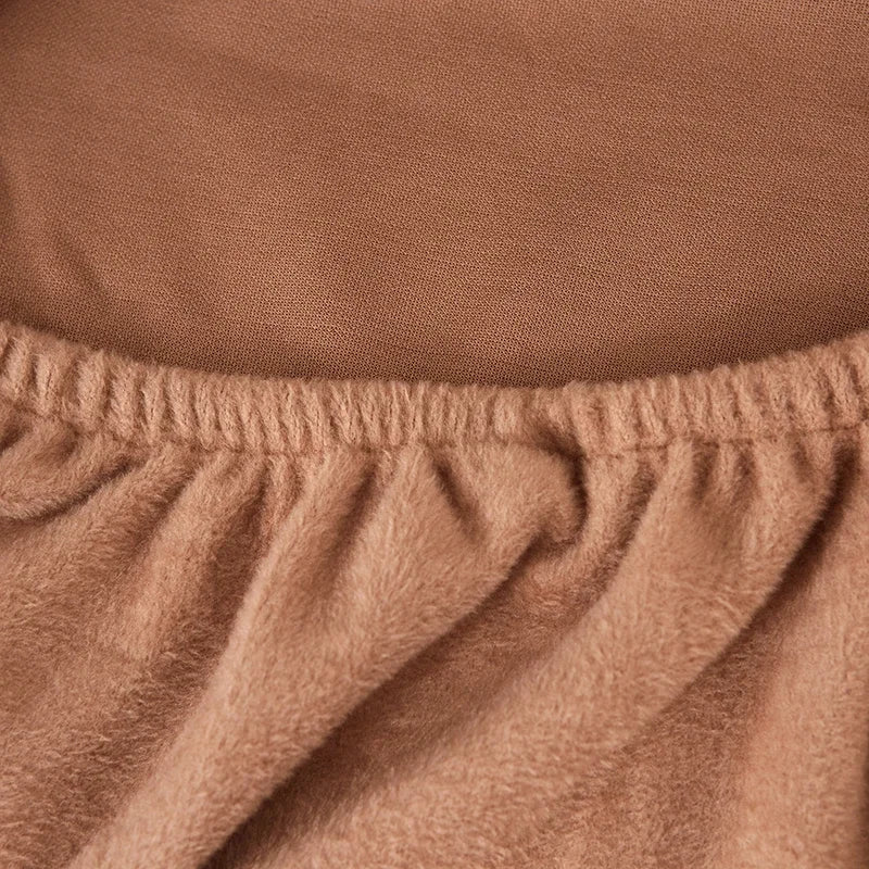 Afralia™ Solid Color Elastic Thicken Sofa Cover - Soft Stretch Spandex Slipcover