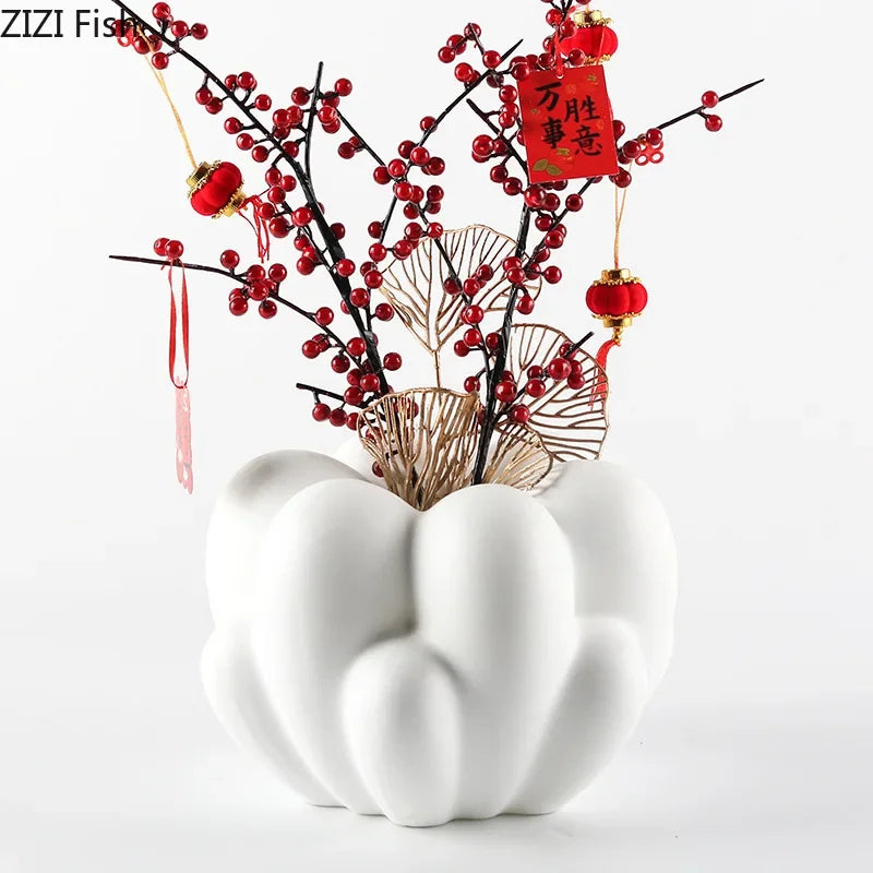 Afralia™ Creative Petal Vase: Table Decor & Artificial Flowers Arrangement