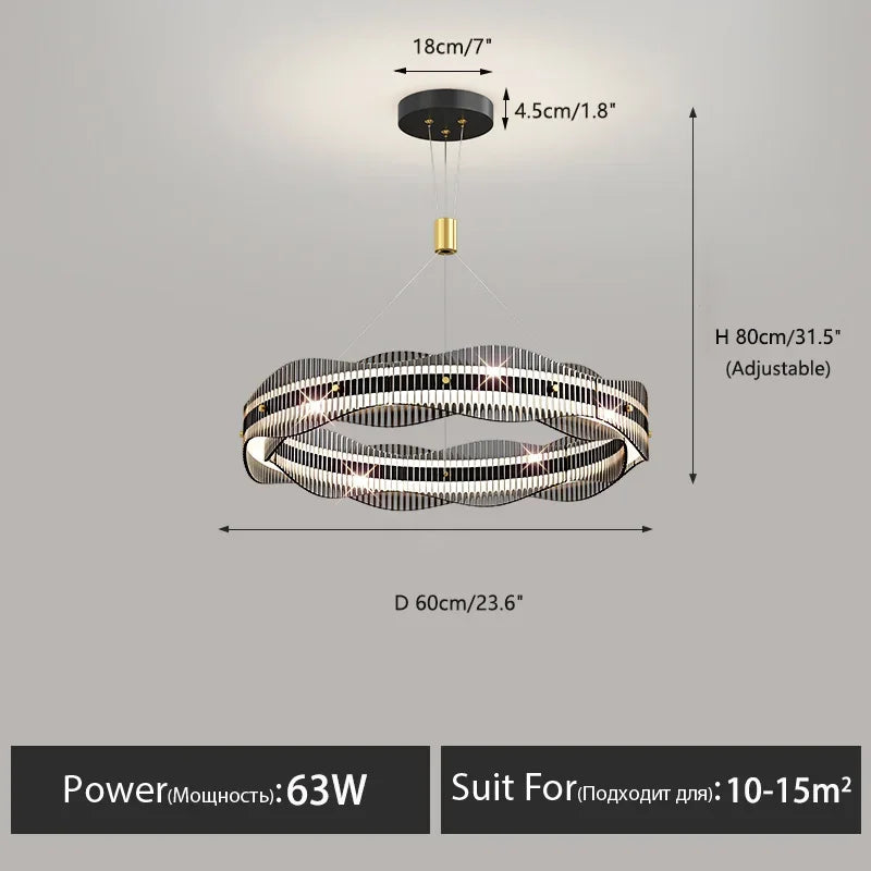 Afralia™ LED Pendant Light: Modern Minimalist Chandelier for Living, Dining, Kitchen, Bedroom, Office