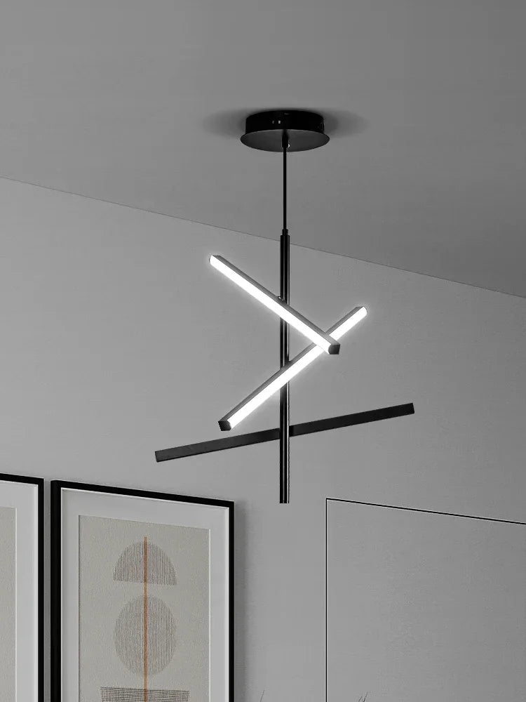 Afralia™ Modern Nordic Stripes LED Pendant Chandelier for Living, Dining, Bedroom & Loft