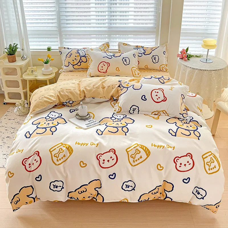 Afralia™ Cotton Printed Bedding Set: Cozy, Breathable, All Seasons Comforter Set