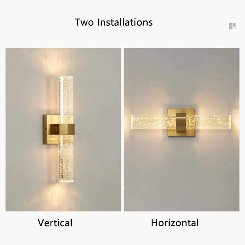 Afralia™ Gold Wall Sconce Light for Bedroom Living Room Hallway 10W