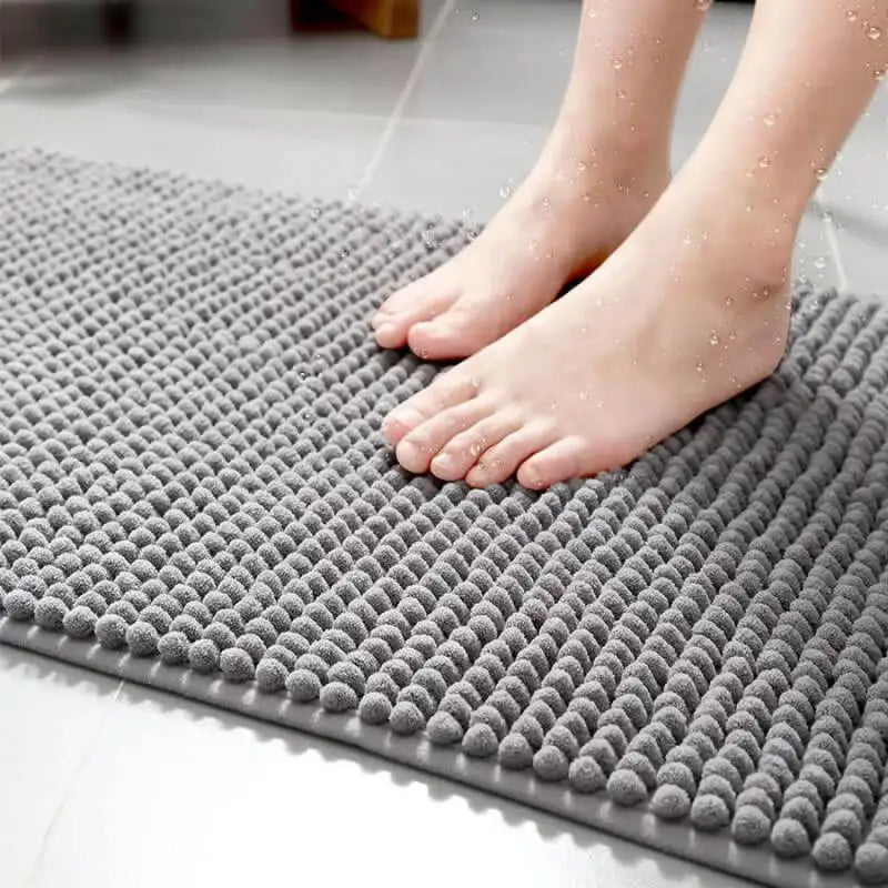 Afralia™ Soft Anti-Skid Bathroom Mat, Absorbent & Quick Drying Chenille Carpet