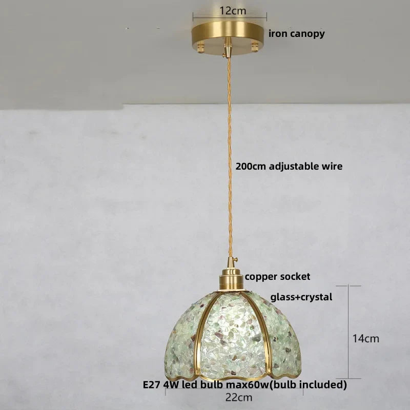 Afralia™ Luxury LED Crystal Pendant Light Fixture with Copper Socket