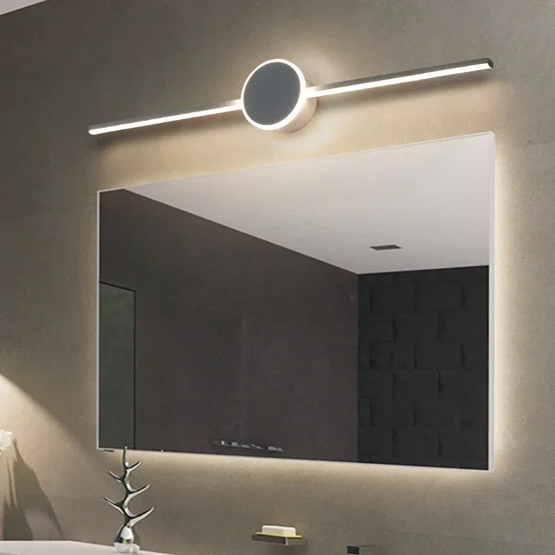 Afralia™ Modern LED Bathroom Wall Lamp - Three Color Adjustable Bedside Light