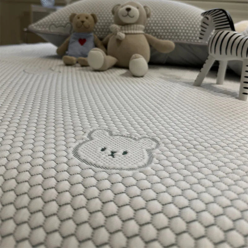 Afralia™ Cooling Ice Bean Sheet Set: Breathable Rayon Mat & Pillowcases for Summer Bed