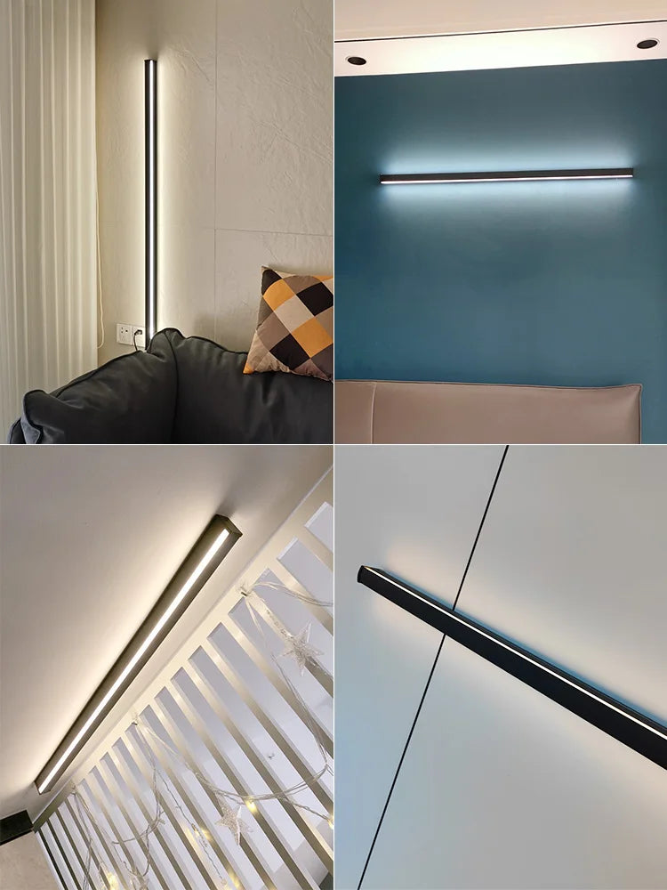 Afralia™ Long Strip Wall Lamp: Minimalist Luxe Ceiling Light for Living Room, Bedroom, Aisle