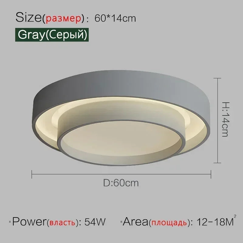 Afralia™ LED Ceiling Light Modern Minimalist Indoor LightingFixture White Black Grey
