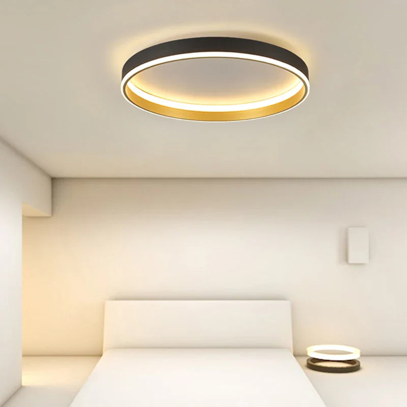 Round Bedroom LED Ceiling Lights by Afralia™ - Modern Nordic Living Room Minimalist Lamp Lighting