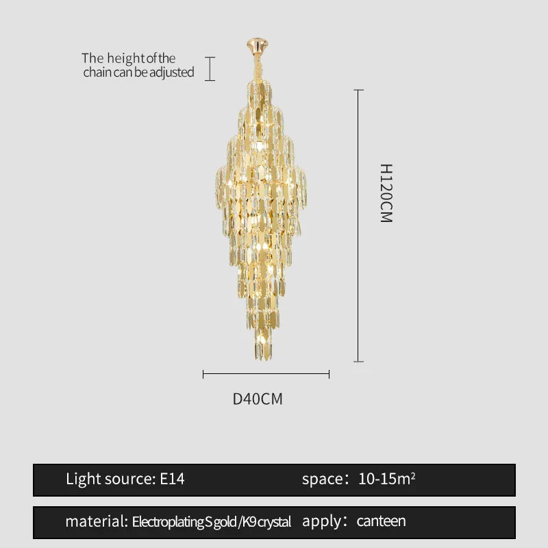 Afralia™ Crystal Chandelier for Modern European Style Living Rooms