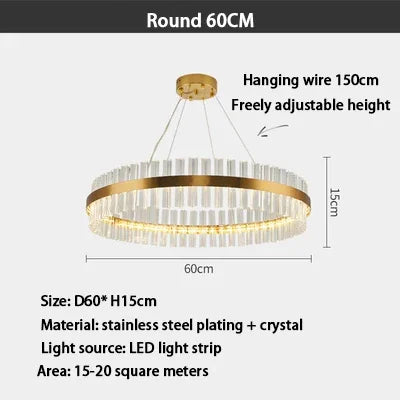 Afralia™ Crystal LED Ring Chandelier: Modern Home Lighting Fixture