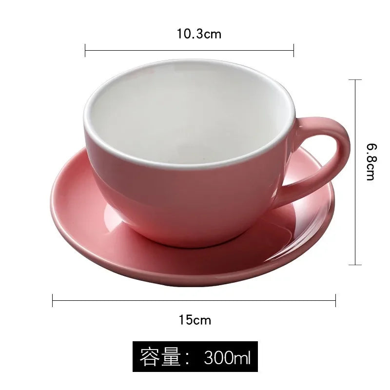 Afralia™ Ceramic Coffee Cup Set - Elegant Porcelain Tea Drinkware for Home and Kitchen