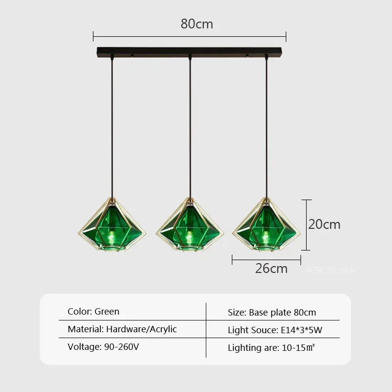 Afralia™ LED Glass Pendant Light for Home, Cafe, Bar | Modern Designer Art Lamps