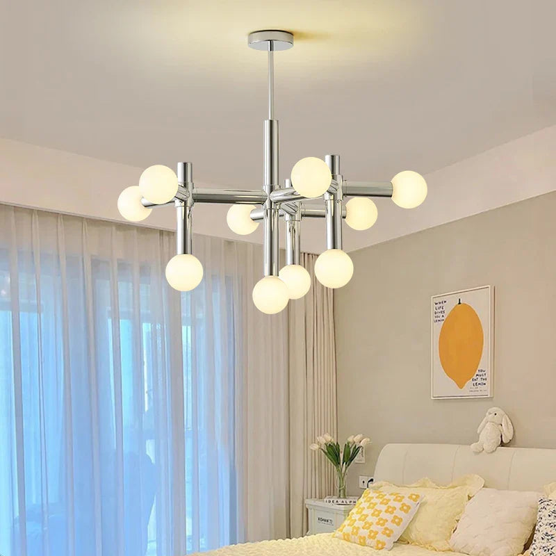 Afralia™ Bauhaus Glass Hanging Ceiling Lamps LED Chandelier Room Decor for Living Bedroom