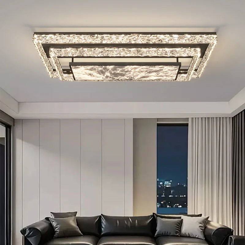 Afralia™ Luxury Modern Rectangular Ceiling Light - Italian Style