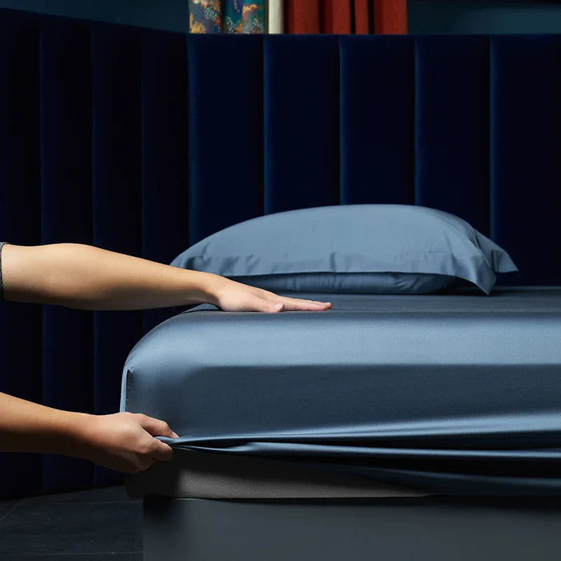 Afralia™ Lyocell Fitted Mattress Protector Cover 160x200 180x200 Luxuriously Soft Elastic Bed Sheet