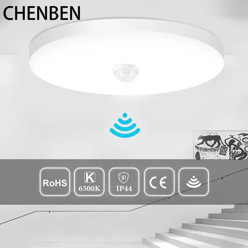 Afralia™ Modern Motion Sensor Smart LED Ceiling Lamp for Indoor Living Room Lighting