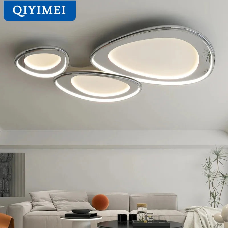 Afralia™ LED Chandeliers White Chrome Kitchen Light Fixture Modern Home Lighting