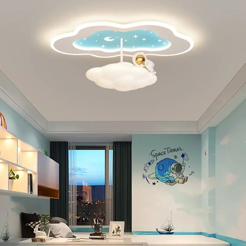 Afralia™ Cloud Airplane Chandelier Kids Bedroom Ceiling Light Fixtures