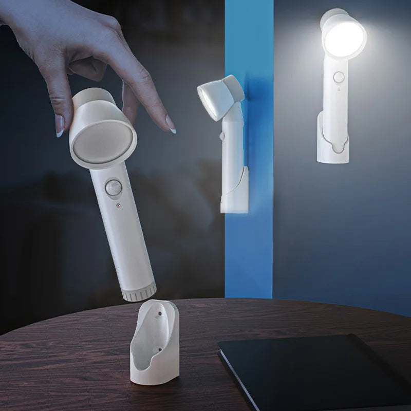 Afralia™ LED Motion Sensor Night Light USB Rechargeable Wall Lamp