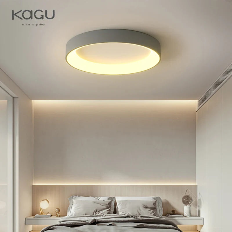 Afralia™ LED Ceiling Lights: White Grey Modern Design, Dimmable for Living Room Bedroom Dining