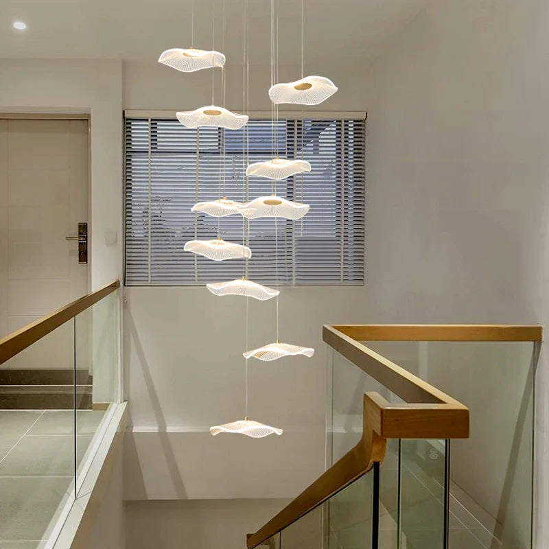 Afralia™ Lotus Leaf Nordic Chandelier for Elegant Home Decor