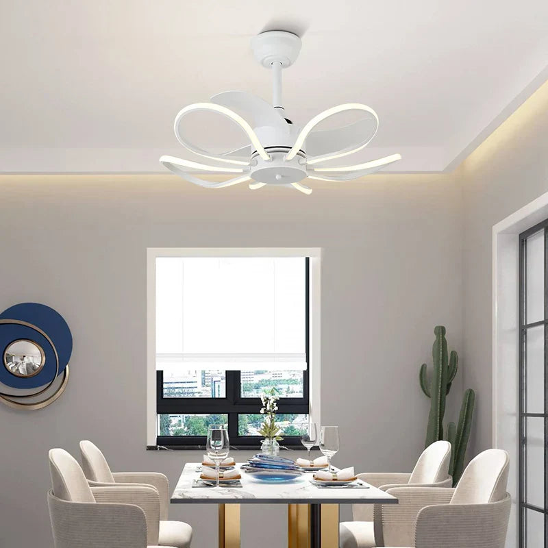 Afralia™ Fan Ceiling Lamp Chandelier, Postmodern Nordic Design for Restaurant & Bedroom