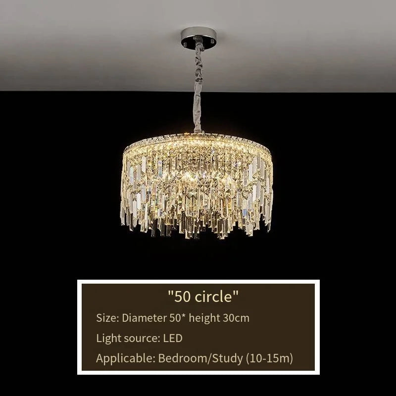 Afralia™ Gold Starry Crystal Chandelier: Luxury Semi-Transparent Lighting for Villa, Attic, Bedroom, Living Room