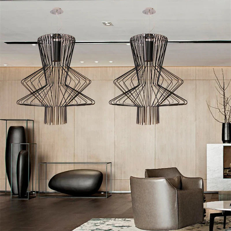 Afralia™ Allegro Ritmico Chandelier: Vintage Industrial Pendant Light for Hotel Living Room Bar