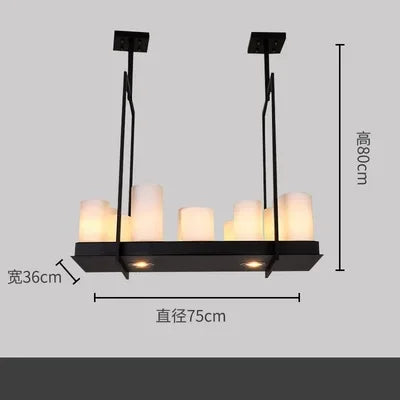 Afralia™ Glass Candle LED Chandelier Pendant Light for Living Room & Kitchen