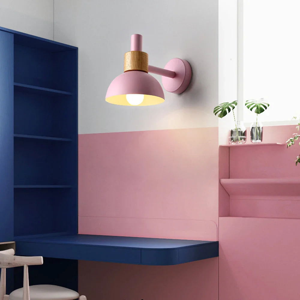 Afralia™ Modern Nordic Wood Wall Lamp Sconce Light LED Indoor Lighting Bedroom Living Room