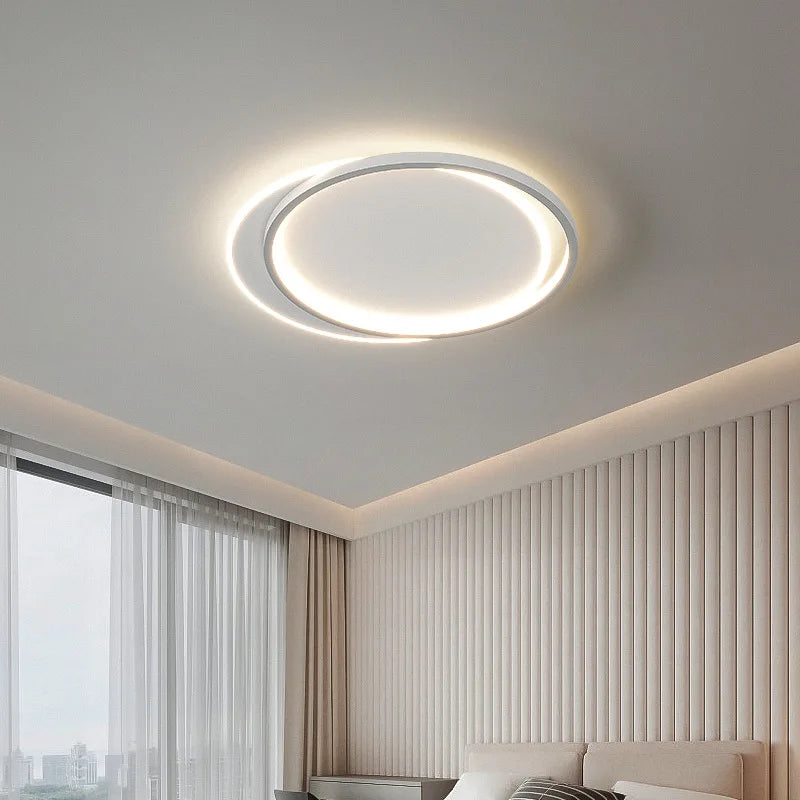 Afralia™ Modern Round LED Ceiling Lamp for Bedroom, Living Room, Study - Dimmable Circle Light Fixtures